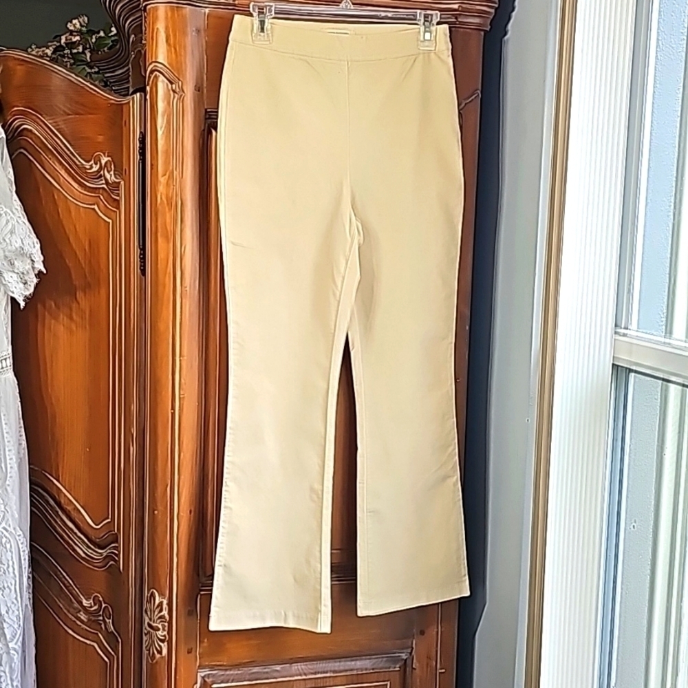 Urban Outfitters Flare Pants Womens Size 6 Beige Boho Retro Cotton‎ Stretch